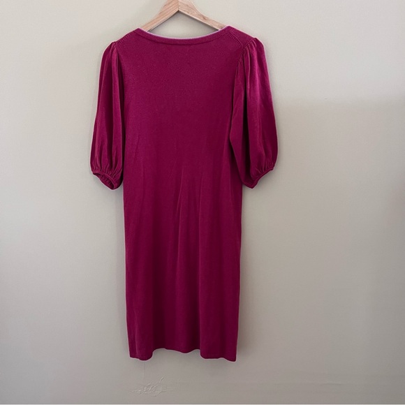 Chelsea & Violet Women’s Short Sleeve Ruffle Front Red Sweater Dress Size M - Picture 8 of 13